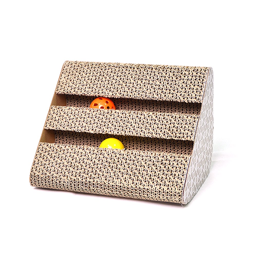 Sturdy Corrugated Cat Scratcher with Catnip Pet Kitty Scratching