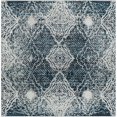 thumbnail image 2 of Unique Loom Kamala Washable Collection Area Rug - Chevron (5' 3" Square Navy Blue/Light Blue), 2 of 9