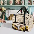 thumbnail image 2 of ZIATUBLE Sunflower Cow Portable Padded Storage Leopard Print Sewing Machine Carrying Cases Universal Sewing Machine Accessory Organizer Easy to Clean Sewing Machine Carrying Case, 2 of 7