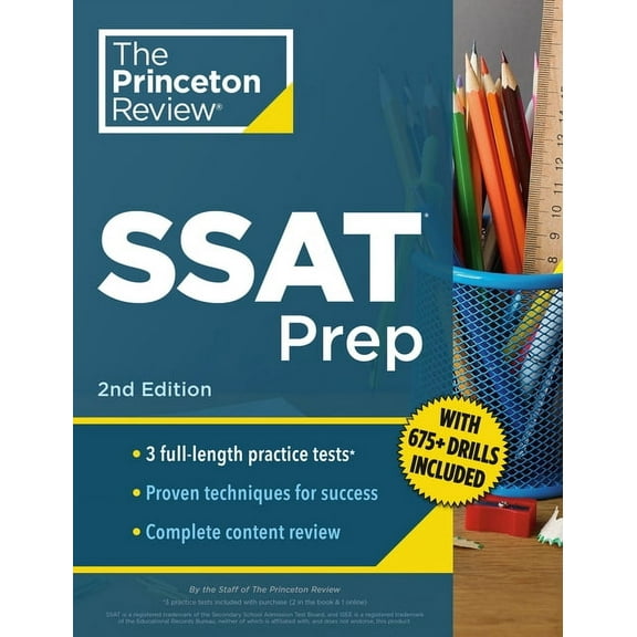 Private Test Preparation Princeton Review SSAT Prep, 2nd Edition: 3 Practice Tests   Review & Techniques   Drills, (Paperback)