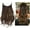Ash Blonde Mix Brown, variant on Invisible Wire Hair Extensions Adjustable Size Synthetic Blonde Hair Extensions, 22Inch Long Curly Wavy Secret Hairpieces for Women