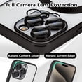 thumbnail image 3 of for iPhone 15 Pro Max Magnetic Case, Compatible with MagSafe, Built-in Camera Lens Protector, Luxury Plating Soft TPU Clear Shockproof Slim Thin Cover 6.7'', Black, 3 of 12
