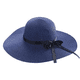 thumbnail image 1 of Sombreros de playa para mujer, sombrero de verano de ala ancha de paja grande, plegable, enrollable, sombrero para el sol UPF 50+, 1 of 5