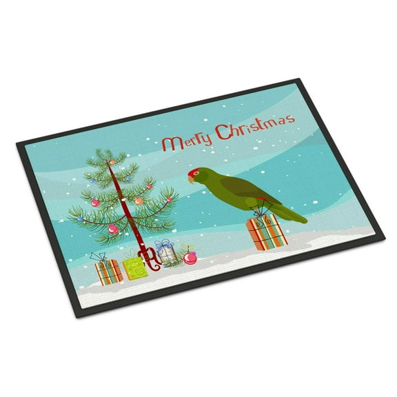 Carolines Treasures CK4496JMAT Amazon Parrot Merry Christmas Door Mat Indoor Rug or Outdoor Welcome Mat 24x36 Doormat