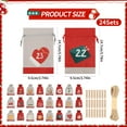 thumbnail image 2 of Calendrier de l'Avent Sacs 2024, Calendriers de l'Avent de Noël Décoration de Noël avec 24 Sacs en Papier et Corde de Coton de 10 m et Clips Réutilisables, 2 of 5