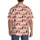 thumbnail image 3 of Balery Dachshund Couple Camisa Casual de Manga Corta con Botones para Hombre, Texturizada, Estilo Cubano, para Playa, Verano-4X-Large, 3 of 5