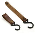 thumbnail image 2 of Portable S Type PU Leather Metal Camping Hook Clothes Hook Kitchen Towel Storage Accessory Triangle Clothes Hook, 2 of 8