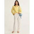 thumbnail image 3 of Time and Tru Women's and Women's Plus Wide Leg Linen Blend Pants, 29" Inseam, Sizes XS-4X, 3 of 5