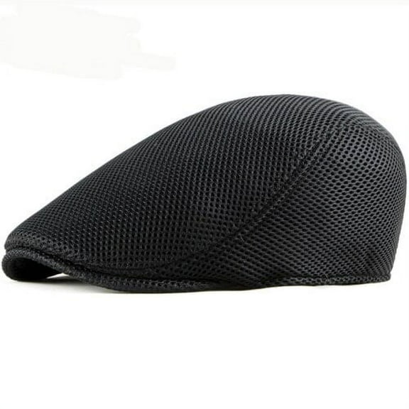 SikaFu Beret Cap Spring Summer Sun Hats for Men Women Artist Painter Flat Cap Solid Plain Breathable Mesh Cap Vintage Men Berets