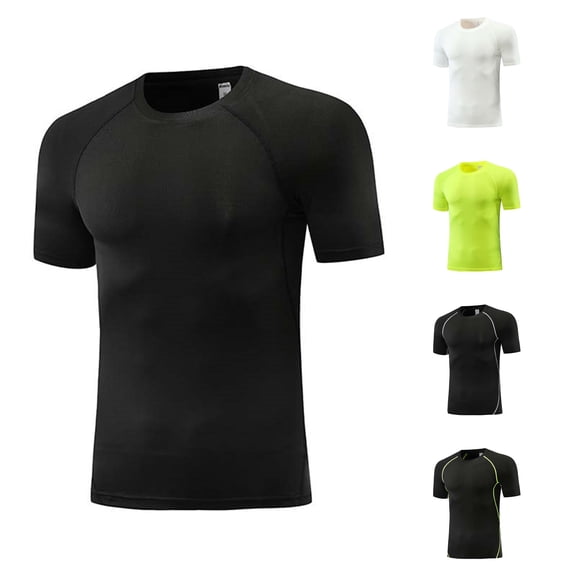 Gunia Tshirt Boys Football Athletic Quick Dry Performance Tops Wicking Breathable Fit Kids Youth Sports Training Tee Black 11-13 Years