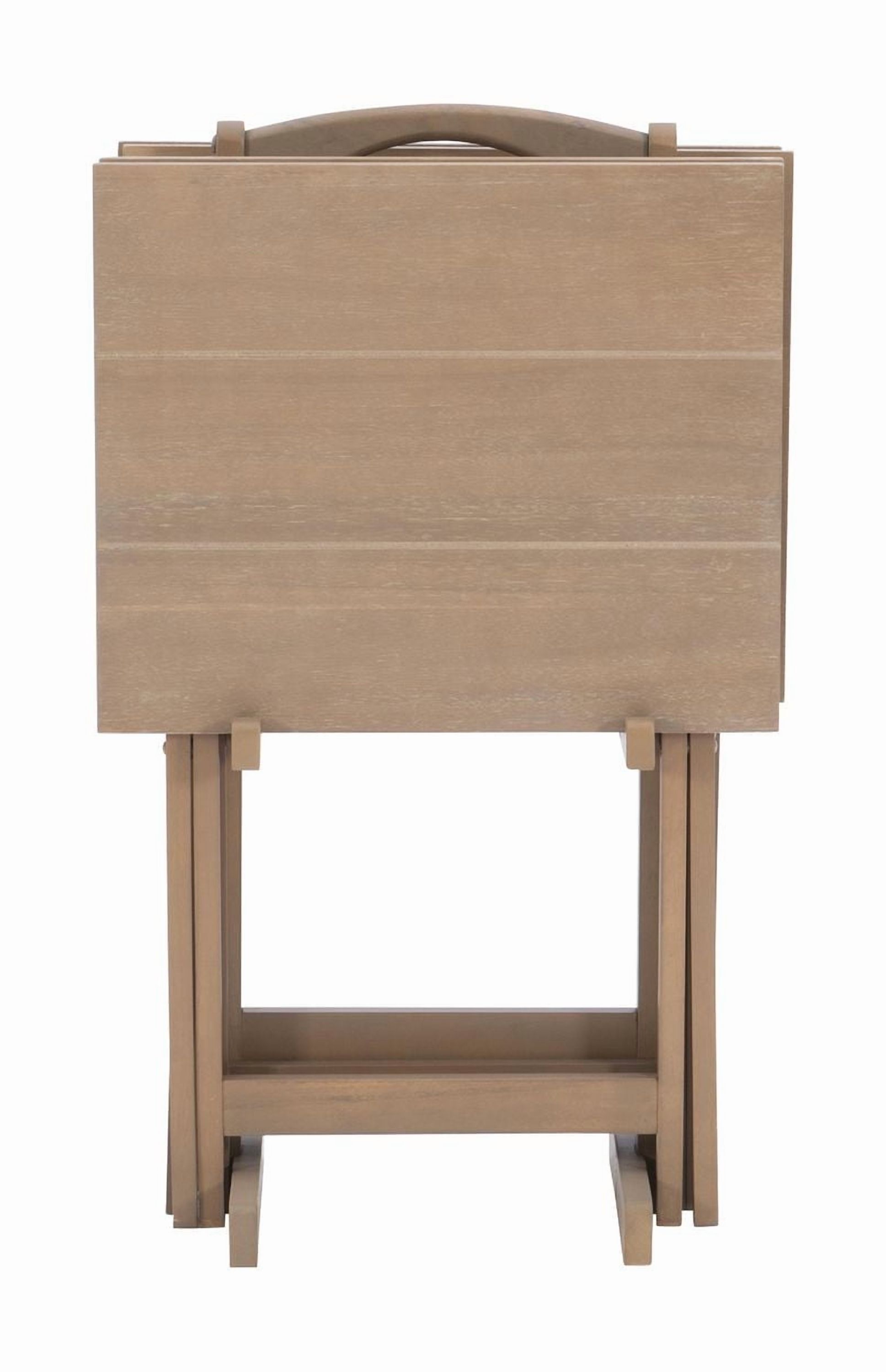 Ensemble de table à plateau en acacia gris Smyth