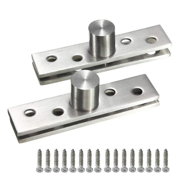 2pcs Pivot Hinge Rotating Hinge 360 Degree Stainless Steel Concealing Hinges Door Pivot Up Down Shaft (Central Axis Hinge Small)