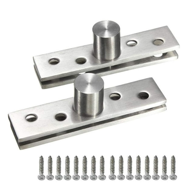Bisagra pivotante de 2 uds, bisagra giratoria, bisagras ocultas de acero inoxidable de 360 grados, eje pivotante hacia arriba y hacia abajo (bisagra de eje central pequeña)