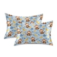 thumbnail image 2 of Monkey Yellow Banana Pattern Pillowcase Queen Size 30''x20'' Satin Double-Sided Print Soft Wrinkle Resistant, 2 of 9