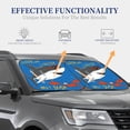 thumbnail image 3 of KLL Shark With Sunglasses and Lobste Windshield Sun Shade 2-Piece Foldable Car Front Window Sunshade for Most Sedans SUV Truck- Medium, 3 of 5