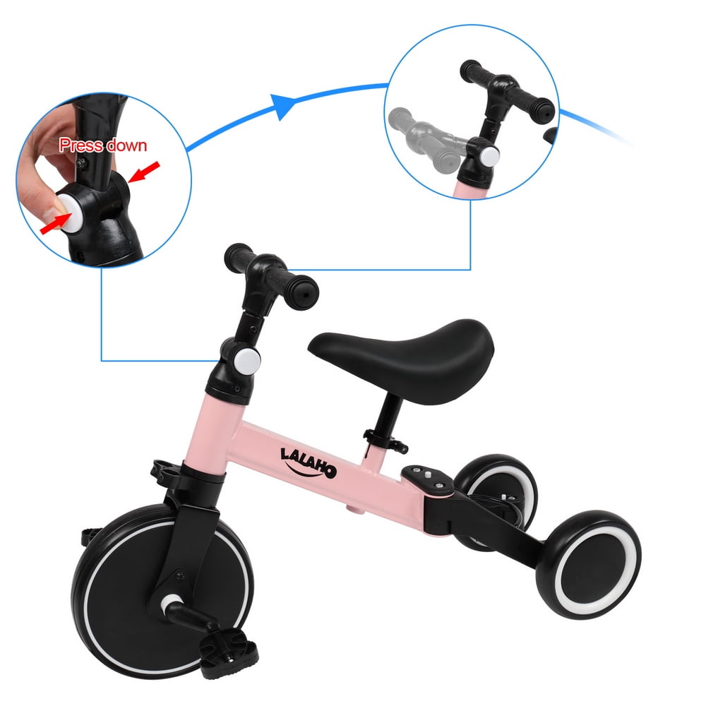 3 in 1 Kids Trike for Balance Training with Adjustable Seat, Toddler Trikes Baby Bike with Removable Pedal 3 in 1 Kids Trike for Balance Training with Adjustable Seat, Toddler Trikes Baby Bike with Removable Pedal
