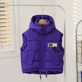 thumbnail image 5 of hoksml Kids Hooded Puffer Vest with Zipper Drawstring Hem Boys Girls Sleeveless Jacket (3-12 Years) Quilted Vest with Pockets, 5 of 5