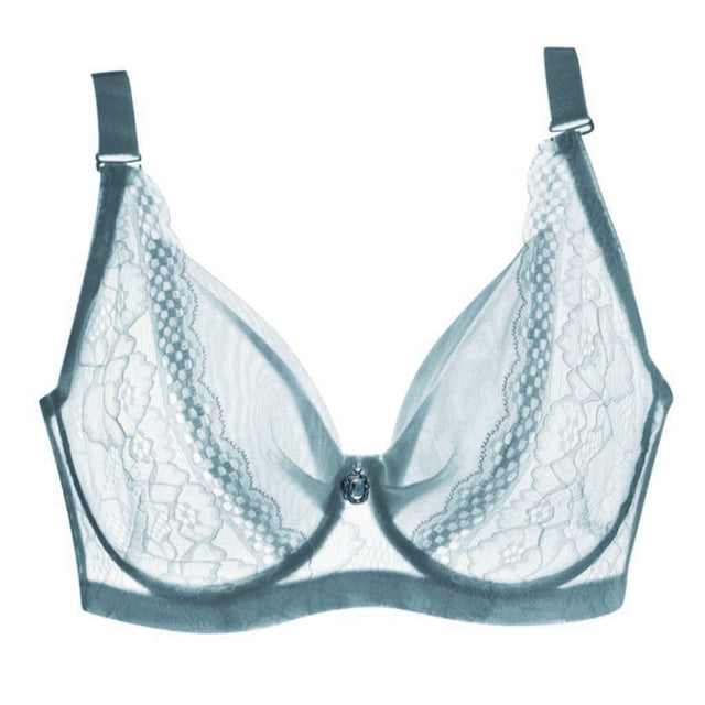 Plus Size Sexy Womens Sexy Plus Size Gauze Breathable Extra-Elastic Translucent Bra