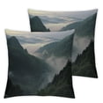 thumbnail image 2 of Acheng Baiyun Mountain Throw Pillow Covers Cozy Soft Pillowcase Square Cushion Case for Home Sofa Bedroom Car Decoration,2 Pcs White, 2 of 6