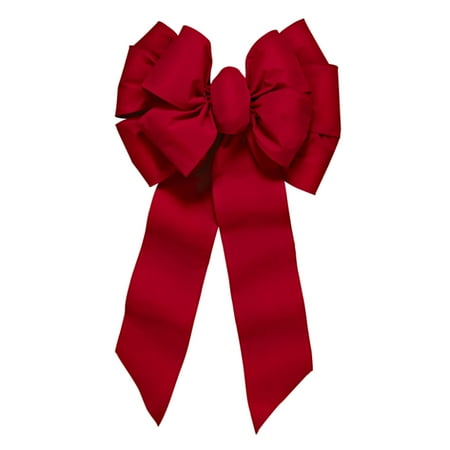 - Holiday Trim 7372 Christmas Bow, 11-Loop, Wired, Red Velvet, 14 x 28 x 4-1/2-In.