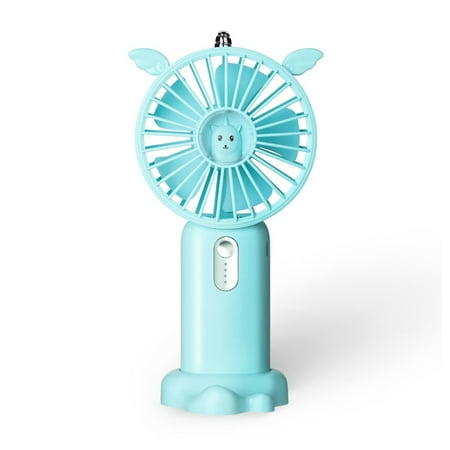 

Portable Handheld Fan Rechargeable Battery Operated Small Personal Fan Foldable Mini Desk Fan Cooling Electric Fan for Travel Outdoors Indoors blue blue，G21248