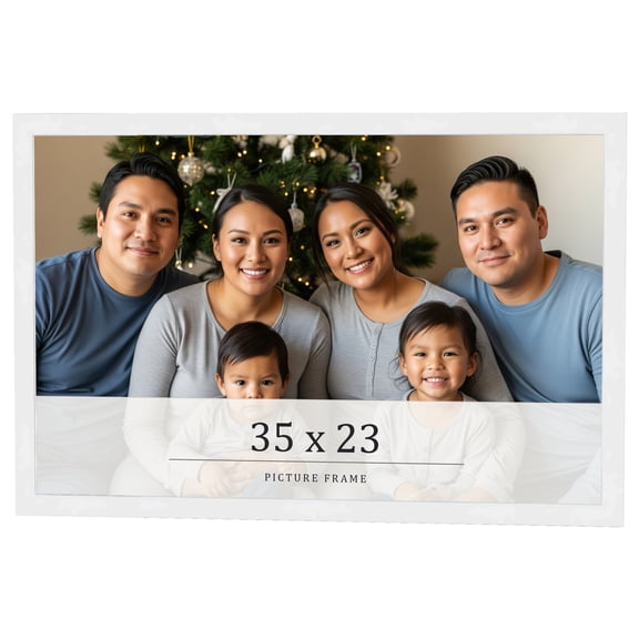 35x23 Frame White Real Wood Picture Frame Width 0.75 inches | Interior Frame Depth 0.5 inches |