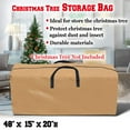 thumbnail image 2 of Sunrsie Artificial Christmas Tree Storage Bag for up to 8 ft Tree (Tan), 2 of 10