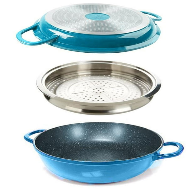 Curtis Stone DuraPan Nonstick 4Quart MultiFunction Pan w/Grill Lid