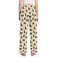 thumbnail image 3 of Dailycode Women's Pajama Pants Wide Leg Lounge Pj Bottoms With Pockets Cats Silhouette and Paw, 3 of 7