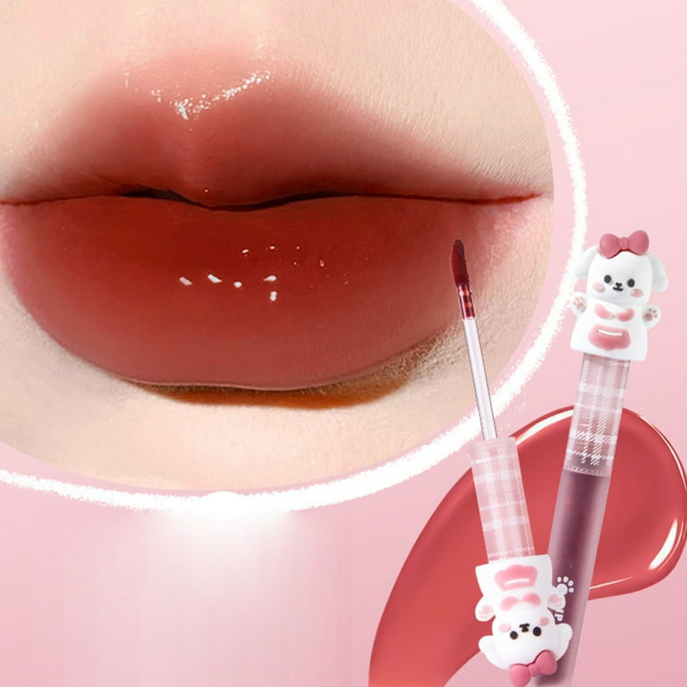 3pcs Black Tea Red Mirror Water Lip Glaze High Gloss Moisturizing Sexy Pink Lip  Tint Lipstick Set Makeup Non-stick Cup Lip Gloss