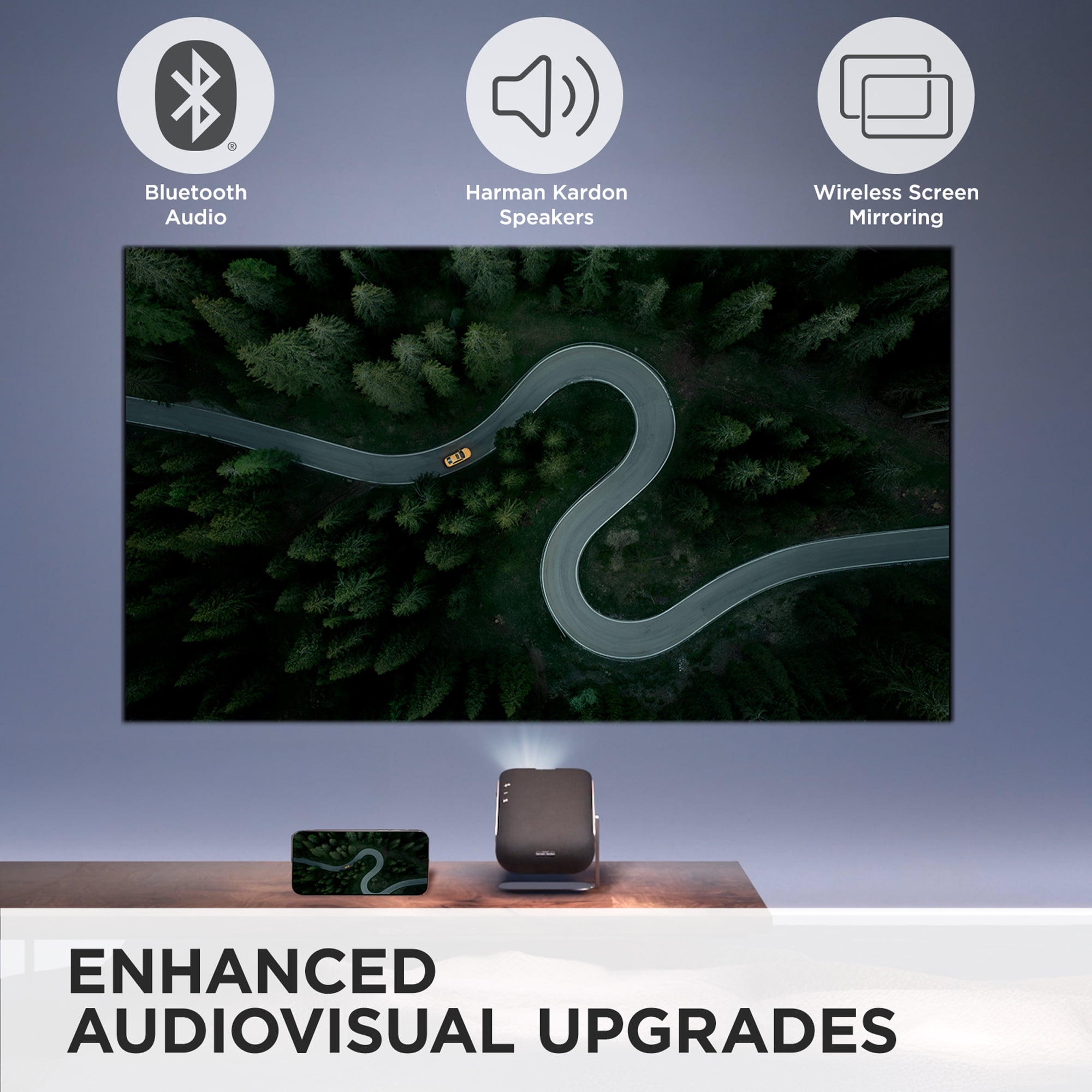 ViewSonic M1X Portable LED Projector - Integrated Smart Stand, Harman Kardon Speakers
