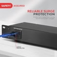 thumbnail image 4 of Pyle PDU Power Strip Surge Protector - 150 Joule 15 Amp 9 Outlet, Heavy Duty Electric Extension Cord Strip - 1U Rack Mount Protection Power Outlet Strip W/ AC Filter - PCO850, 4 of 6