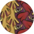 thumbnail image 1 of Ahgly Company Machine Washable Indoor Round Transitional Cinnamon Brown Area Rugs, 3' Round, 1 of 7