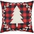 thumbnail image 4 of SUFAM Set of 4 Pillow Cases Buffalo Checked Plaid Christmas Farmhouse Tree Deer Snowflake Red Winter Throw Pillowcase Cover Cushion Case Home Decor 18x18 inch, 4 of 7