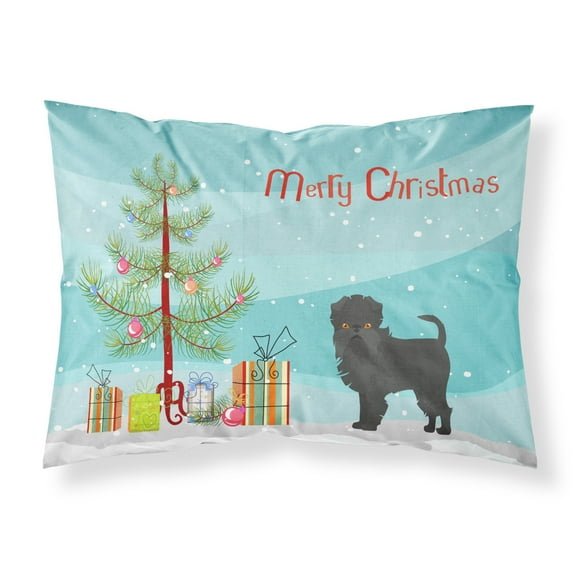 Carolines Treasures CK3440PILLOWCASE Affenpinscher Christmas Tree Fabric Standard Pillowcase Standard multicolor