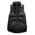 thumbnail image 2 of AOOCHASLIY Women Winter Coat Women Pocket Vest Coat Short Jacket Winter Sleeveless Turn Down Collar Zipper Solid Outerwear, 2 of 5
