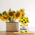 thumbnail image 1 of The Package Comes With 6Pcs Wooden Decor Stand Signs. Exellent Home Decoration Choice For Table Top Bookshelf And Showcase.,Sunflower Decorative Ornament X1 Clearance, 1 of 9