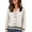 Beige, variant on PBFRDSJ Women's Knit Cardigan Sweaters Contrast Striped V Neck Colorful Button Open Front Sweater Long Sleeve Knit Outerwear with Pockets Free Sizes