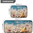 thumbnail image 2 of SKYSONIC Beach Sand Starfish Kitchen Mats and Rugs Blue Wooden Board Floor Runner Area Rug Washable Carpet Perfect for Living Room Bedroom Entryway,19.7"x27.6"+19.7"x47.2", 2 of 7