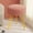 Pink/Golden, variant on Velvet Vanity Stool Footrests, Round Ottoman Vanity Chairs with Anti-Slip Feet, Dressing Table Seat Foot Stool with Black Legs, Furry Padded Seat Side Table for Makeup Bedroom(White, Golden)