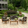 thumbnail image 4 of ARDEN Outdoor Loveseat Cushion Set, 48 x 24, Rain-Proof, Fade Resistant, Cushion Set for Couch, Bench, and Swing Simone Black Tropical, 4 of 8