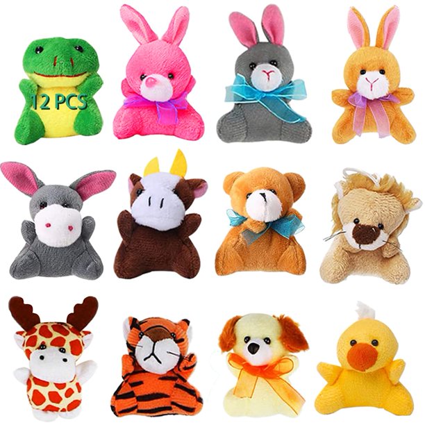 Camirus 12 Piezas de Huevos de Pascua Rellenos con Mini Juguetes de Animales de Peluche Lindos Animales de Peluche Llavero de Felpa para niños Favores de Fiesta de Pascua Cesta de Pascua Rellenos/Rell