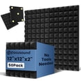 thumbnail image 1 of Paneles acústicos Focusound, paquete de 50 unidades, 30 x 30 x 5 cm, con cuadrados adhesivos, 1 of 7