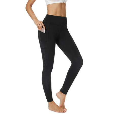FITTOO High Waist Out Pocket Yoga Capris Tummy Control Workout Running 4 Way Stretch Yoga Pants