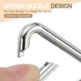 thumbnail image 3 of Triangle Ring Buckle Metal Spring Snap Clip Jump Rings Keychain Belt Fastener for DIY Purses Silver 0.65", 3 of 7
