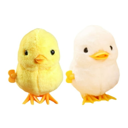 LYINGF Jumping Chick Wind Up Toys Easter Plush Rabbit and Chicken Toy for Kids Toddlers Easter Egg Hunt Basket Party Favor Classroom Prizes Christmas Birthday Gift