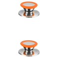 thumbnail image 4 of Perilla Universal Injueey de Acero inoxidable para tapa de olla antiquemaduras Naranja Pequeño 2Conjunto, 4 of 6