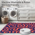 thumbnail image 5 of ODIKA 3'x5' Machine Washable Non-Slip Area Rug, Abstract Canine Inspired Cushion Cover with Modern Swirl Accents High Traffic Rug with Pad, Red, 633779, 5 of 8