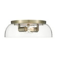 thumbnail image 1 of Duncan 14" Flush Mount in Aged Brass with Clear Glass, 1 of 1
