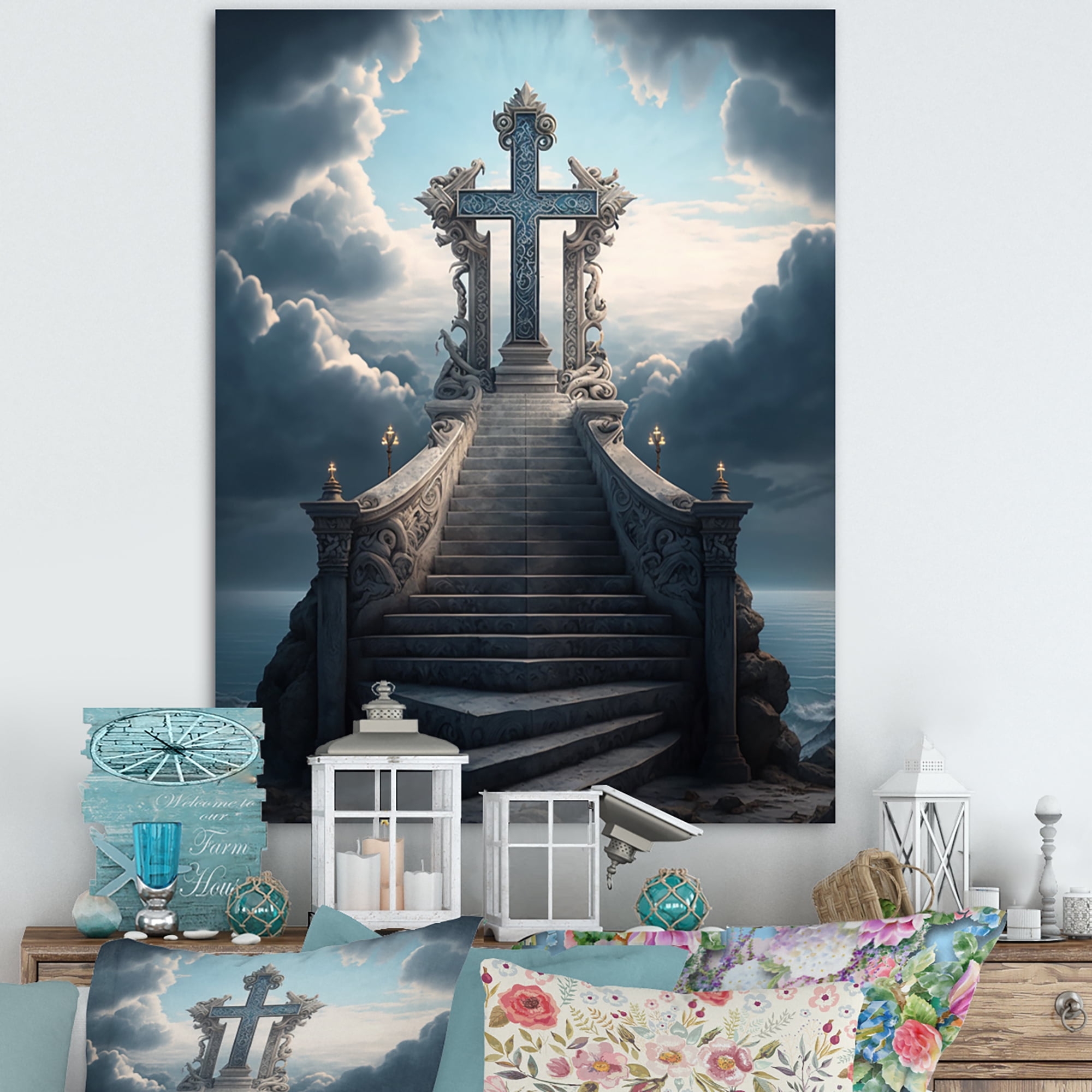 Designart Stairs To Heaven III Canvas Wall Art